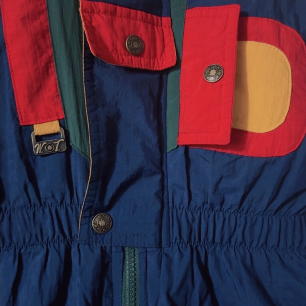 90s kids vintage colorblock snowsuit